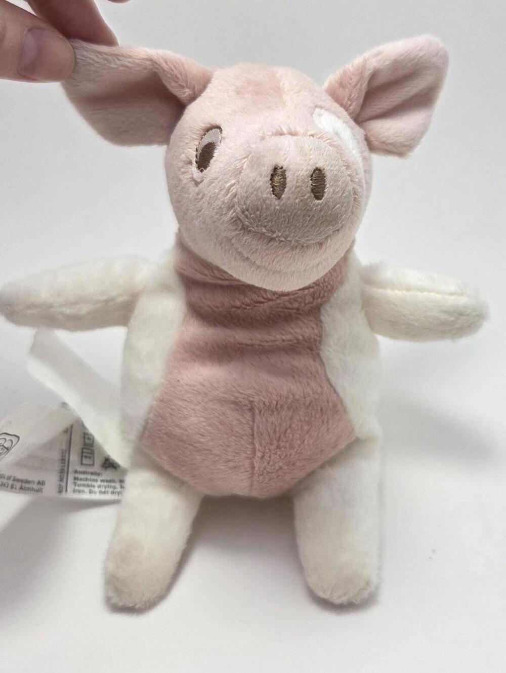 Ikea Kelgris Three Little Pigs Piglet Soft Toys Plushies Pink/White (4 inch)